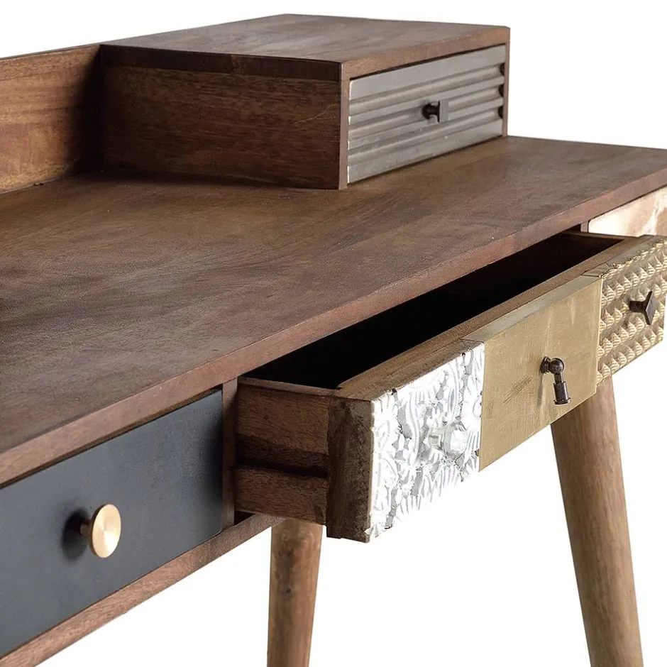 Design Schreibtisch mit fünf Schubladen - Fina^Wohnen Online