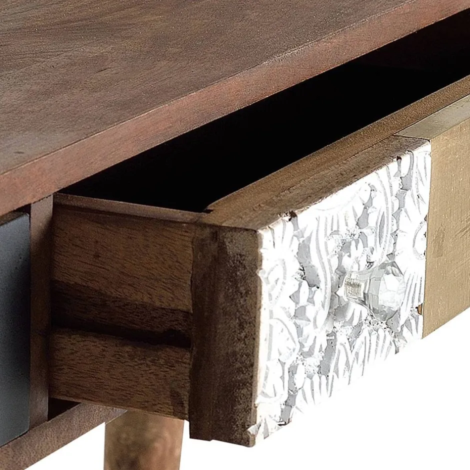 Design Schreibtisch mit fünf Schubladen - Fina^Wohnen Online