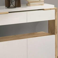 Wohnen Design Schuhkommode & Spiegel Set - Ryus (zweiteilig)