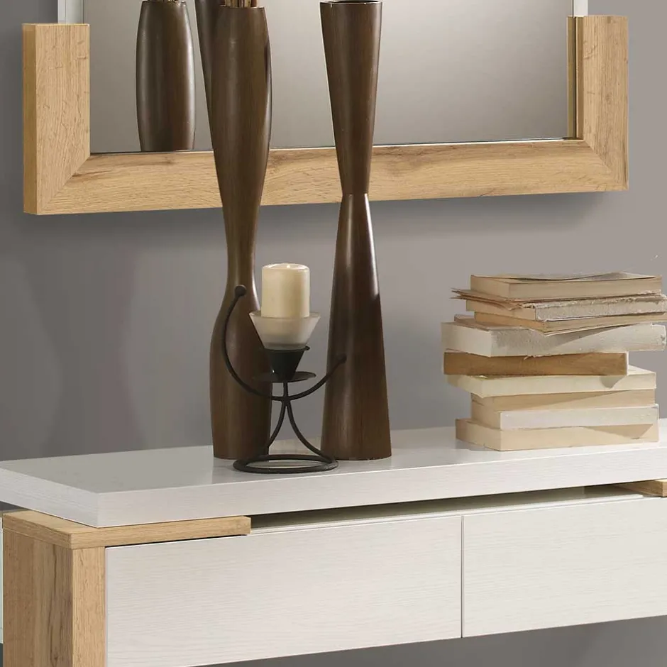 Wohnen Design Schuhkommode & Spiegel Set - Ryus (zweiteilig)