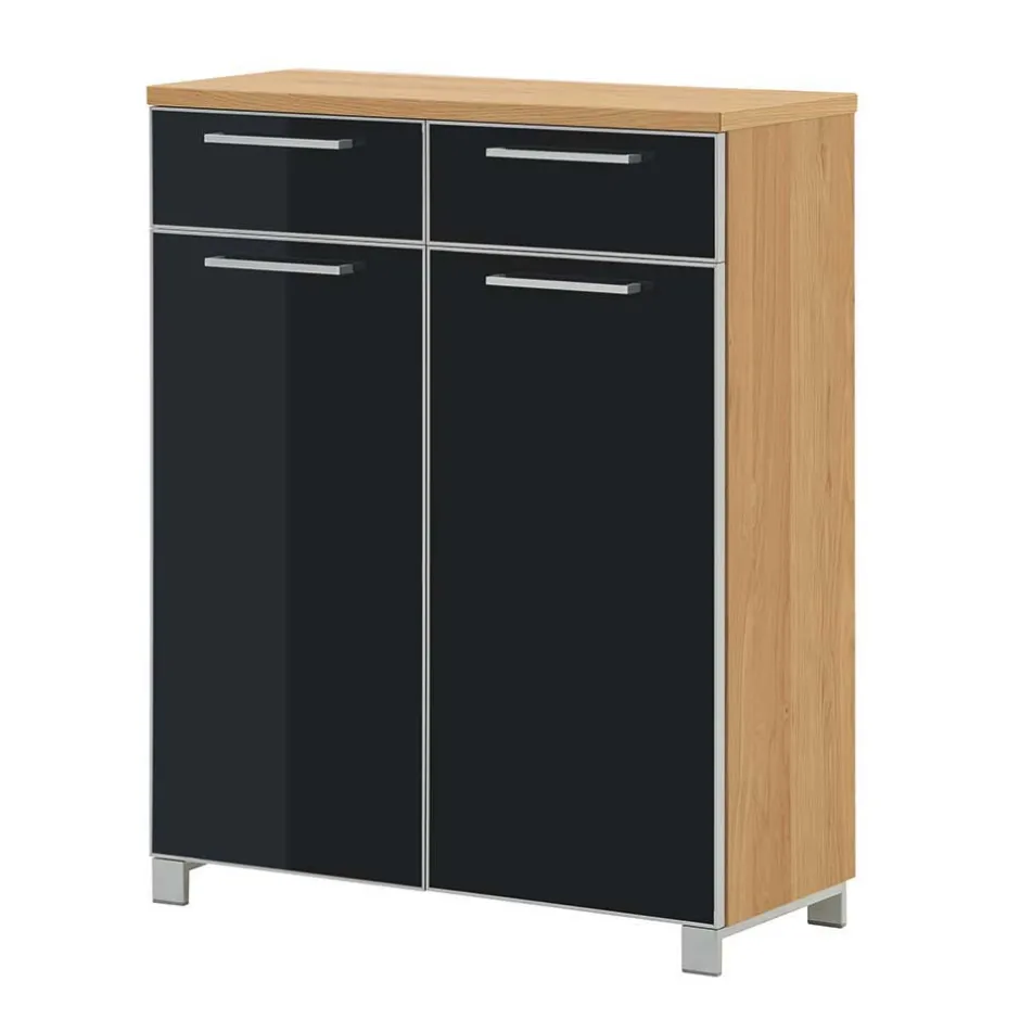 Design Schuhschrank Lalaika in Eiche Bianco Anthrazit^Wohnen Hot