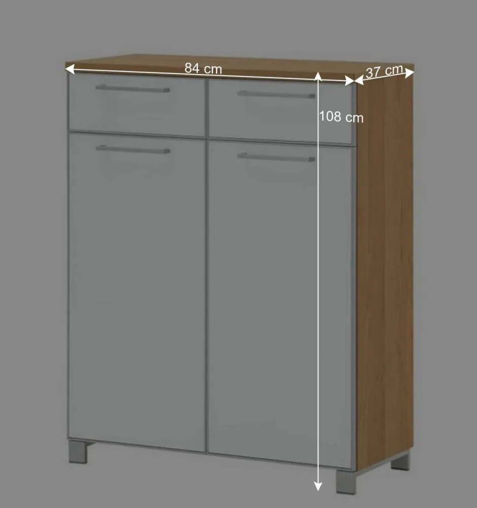 Wohnen Design Schuhschrank Wynoca in Weiß Glas