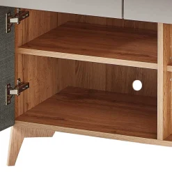 Wohnen Design Sekretär in Grau & Eiche NB - Zella