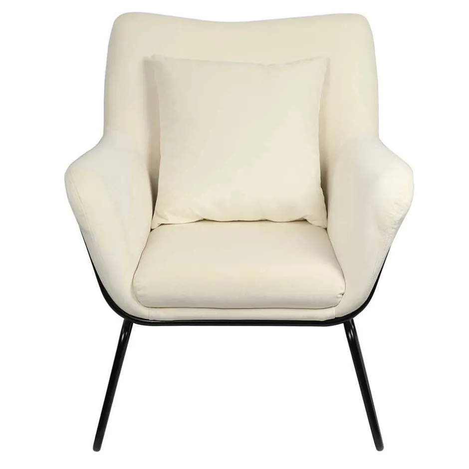 Wohnen Design Sessel in Beige & Schwarz - Culagan
