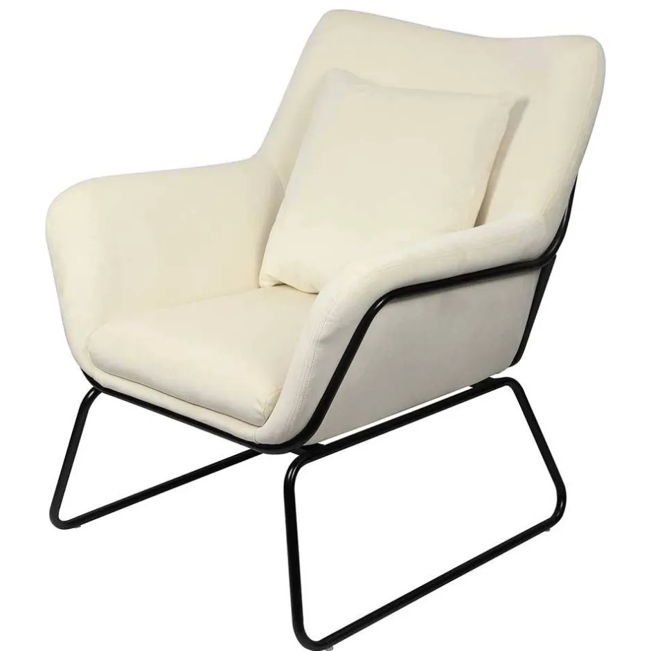 Wohnen Design Sessel in Beige & Schwarz - Culagan