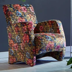 Design Sessel mit Blumen Stoff bunt - Blumea^Wohnen Online