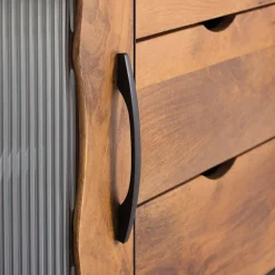 Wohnen Design Sideboard aus Mangoholz und Metall - Aglia