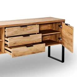 Wohnen Design Sideboard in Eiche Optik - Ilvensa