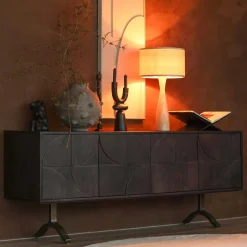 Wohnen Design Sideboard in Nussbaum aus Mango Holz - Pisino