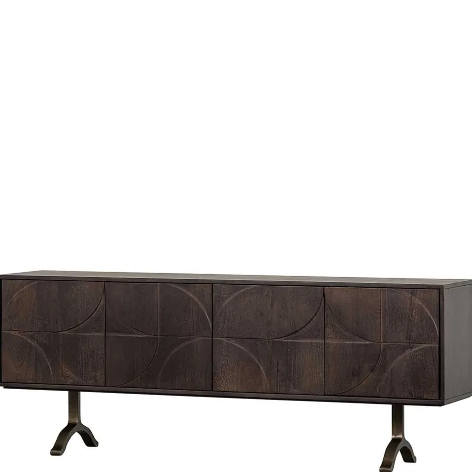 Wohnen Design Sideboard in Nussbaum aus Mango Holz - Pisino