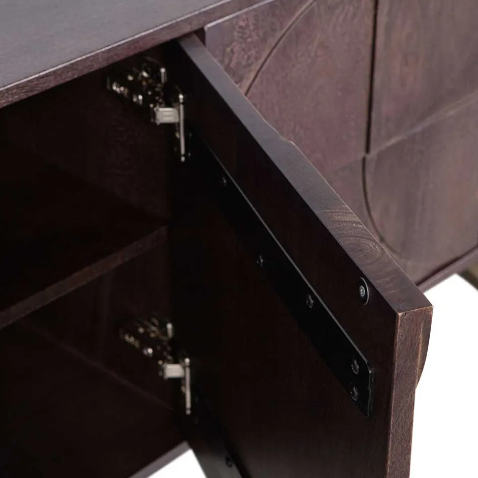 Wohnen Design Sideboard in Nussbaum aus Mango Holz - Pisino