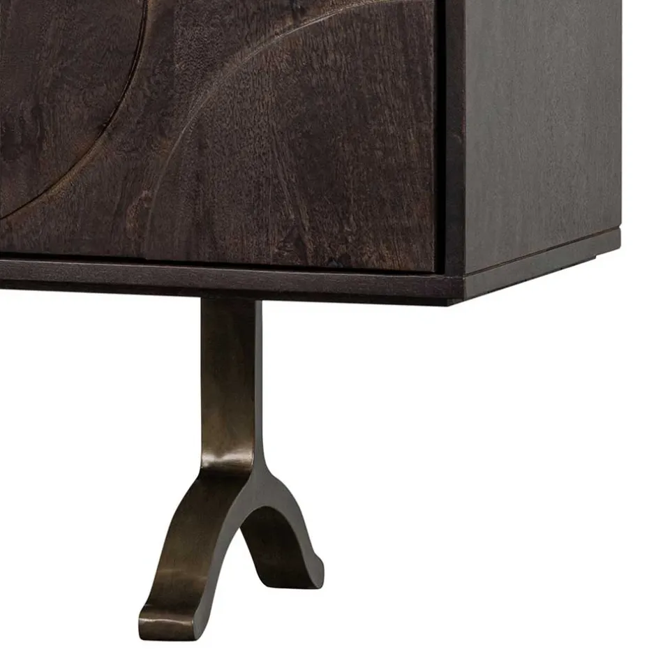 Wohnen Design Sideboard in Nussbaum aus Mango Holz - Pisino