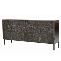 Wohnen Design Sideboard in Walnuss Braun - Solu