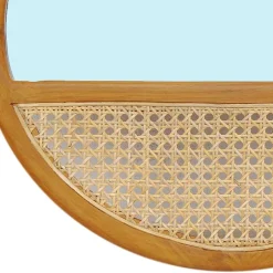 Wohnen Design Spiegel aus Teak & Rattan - Vilrada