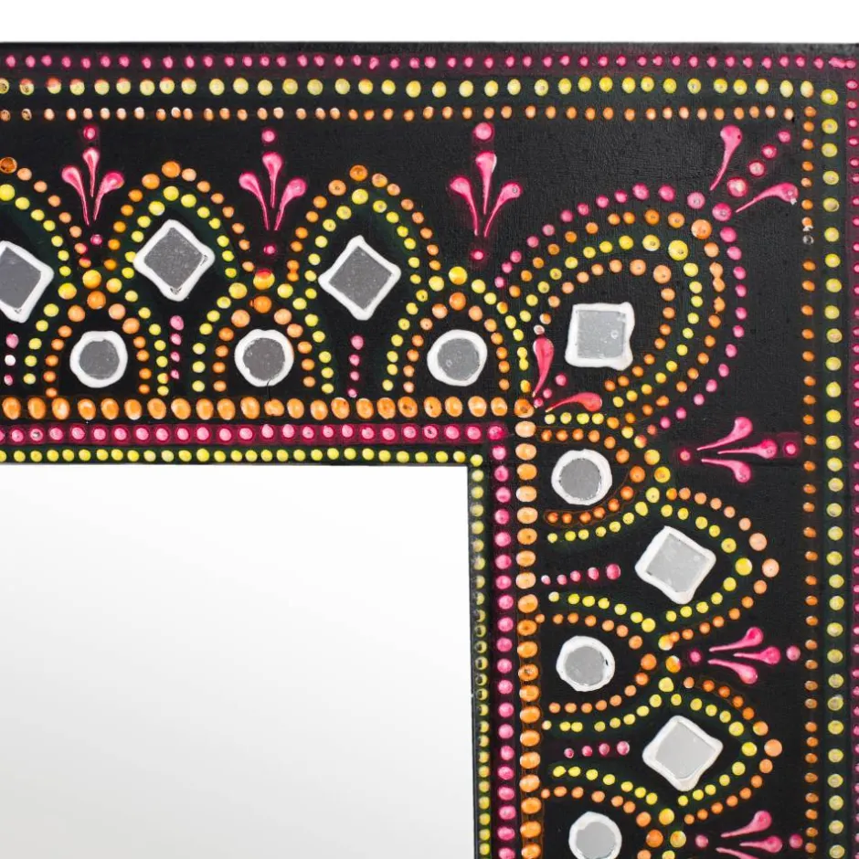 Wohnen Design Spiegel mit handbemaltem Rahmen - Noro