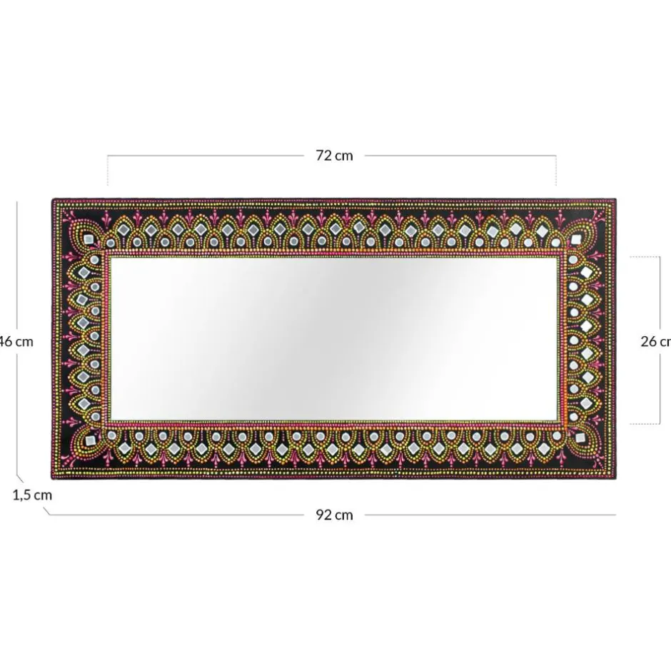 Wohnen Design Spiegel mit handbemaltem Rahmen - Noro