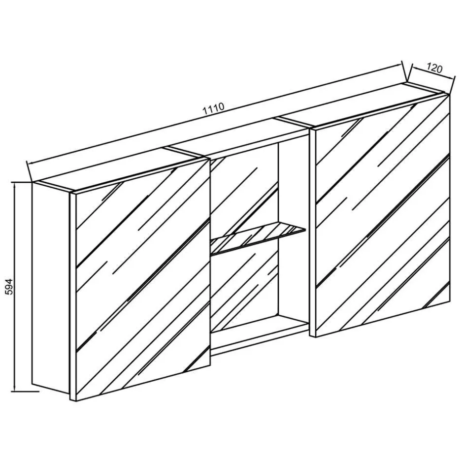 Design Spiegelschrank mit 112cm Breite - Dorcano^Wohnen Hot