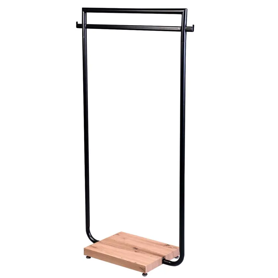 Design Standgarderobe in Schwarz mit Wildeiche - Veneziana^Wohnen Online