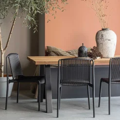 Wohnen Design Stapelstühle in Schwarz - Live (4er Set)