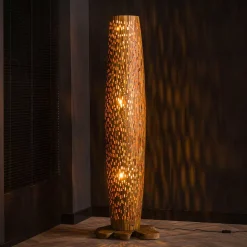 Design Stehleuchte aus Teak Massivholz - Niridena^Wohnen Sale