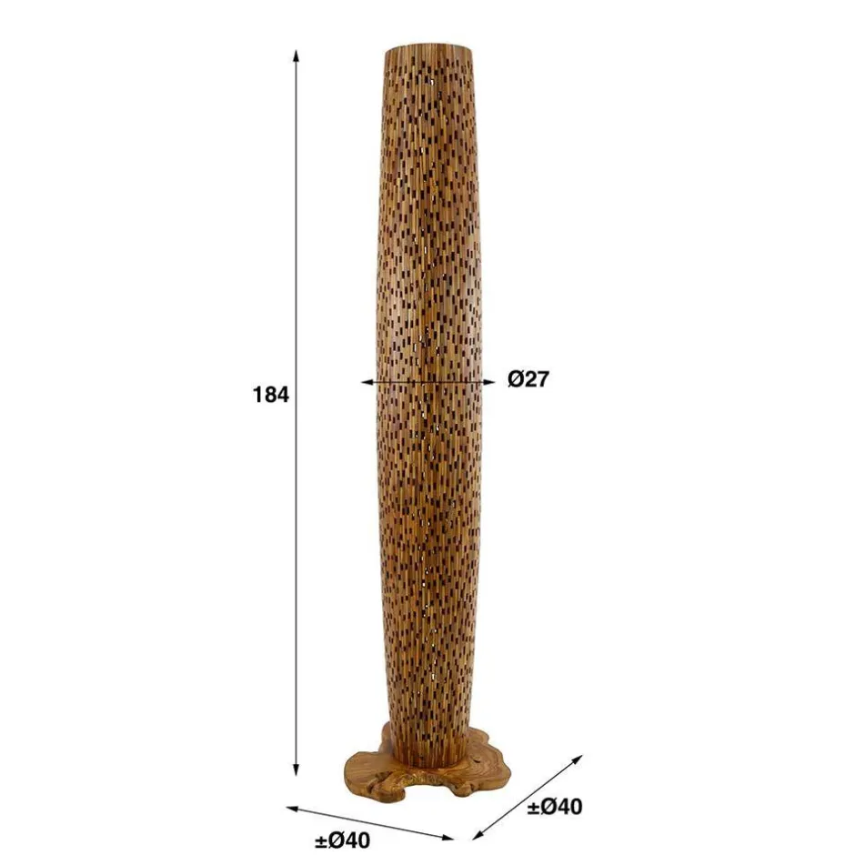 Design Stehleuchte aus Teak Massivholz - Niridena^Wohnen Sale