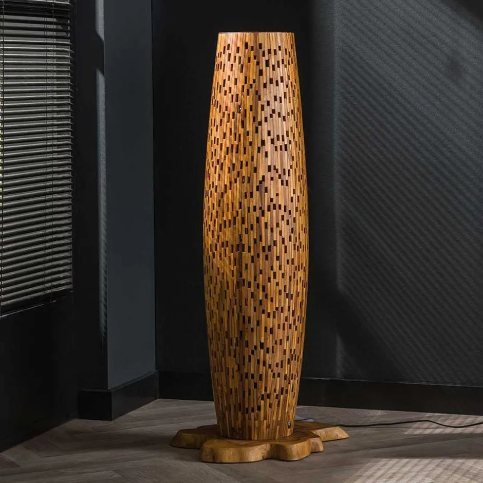 Design Stehleuchte aus Teak Massivholz - Niridena^Wohnen Sale