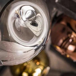 Design Stehleuchte mit fünf Glas Kugelschirmen - Ranica^Wohnen