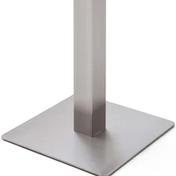 Wohnen Design Stehtisch mit Glas Keramik in Braun Langton & Edelstahl Säulengestell