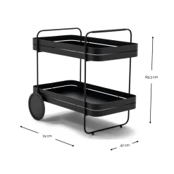 Design Teewagen in Graugrün - Ben^Wohnen Discount