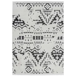 Design Teppich mit Ethno Muster zweifarbig - Girona^Wohnen Outlet