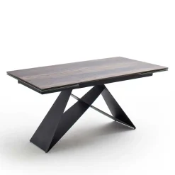 Wohnen Design Tisch mit Keramikplatte Holz Optik - Cateyna