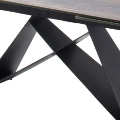 Wohnen Design Tisch mit Keramikplatte Holz Optik - Cateyna