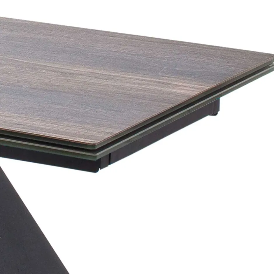 Wohnen Design Tisch mit Keramikplatte Holz Optik - Cateyna