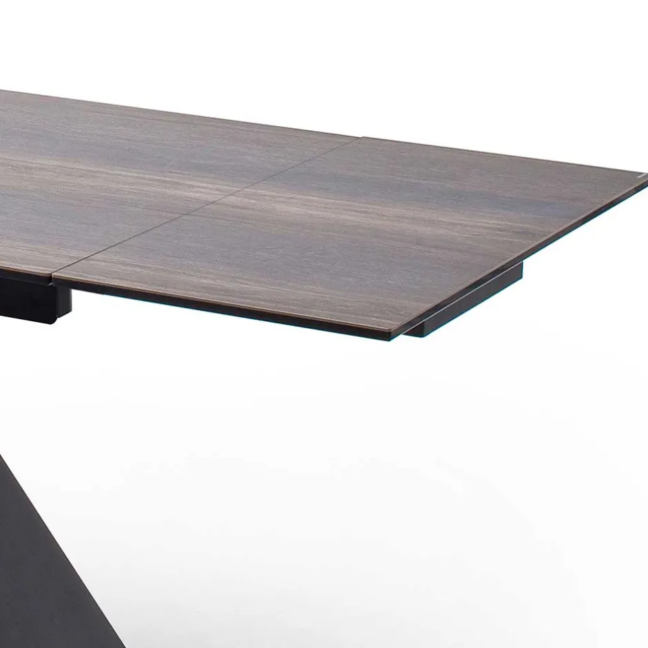 Wohnen Design Tisch mit Keramikplatte Holz Optik - Cateyna