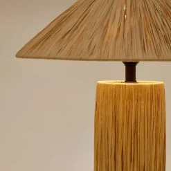 Design Tischlampe aus Raffia Bast in Natur - Holdywas^Wohnen Hot