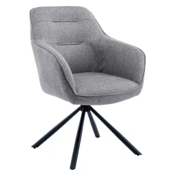 Design Tischsessel drehbar in Grau - Fiorenca (2er Set)^Wohnen Discount