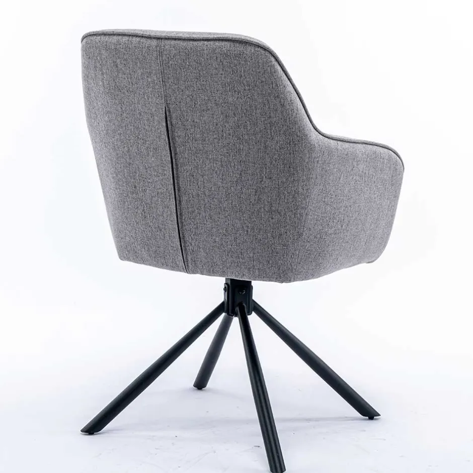 Design Tischsessel drehbar in Grau - Fiorenca (2er Set)^Wohnen Discount