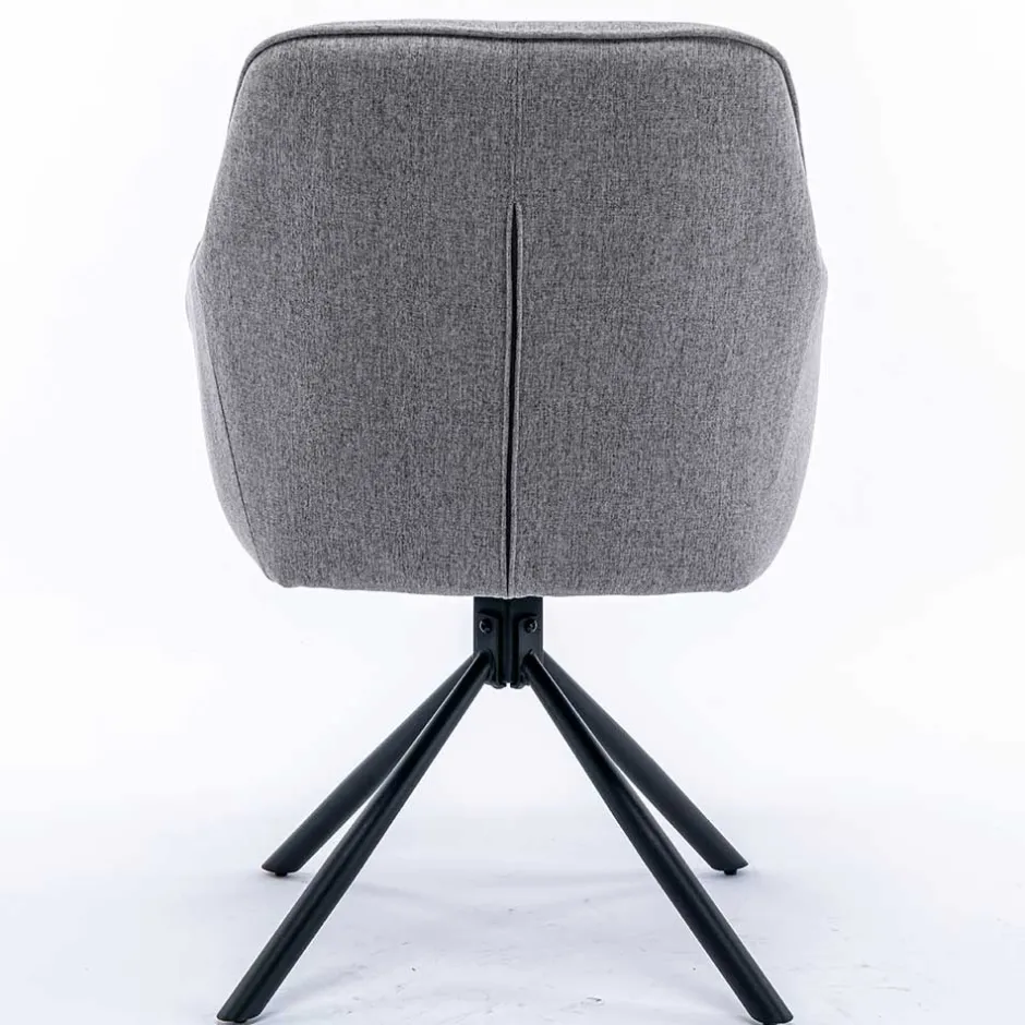 Design Tischsessel drehbar in Grau - Fiorenca (2er Set)^Wohnen Discount