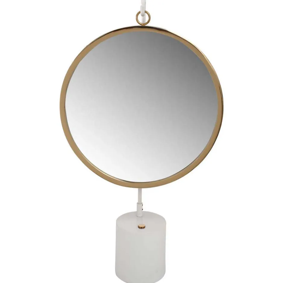 Wohnen Design Tischspiegel in Weiß mit Gold - Tihano