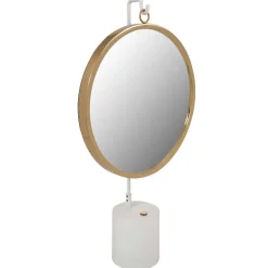 Wohnen Design Tischspiegel in Weiß mit Gold - Tihano