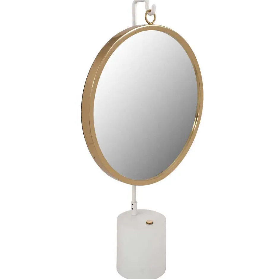 Wohnen Design Tischspiegel in Weiß mit Gold - Tihano