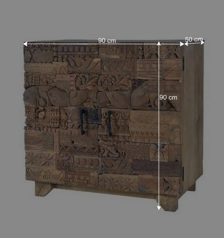 Wohnen Design Türen-Kommode aus Mangoholz rustikal - Lacid