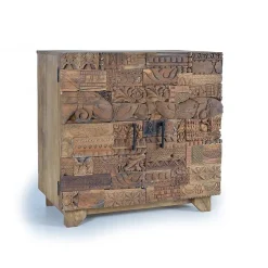 Wohnen Design Türen-Kommode aus Mangoholz rustikal - Lacid