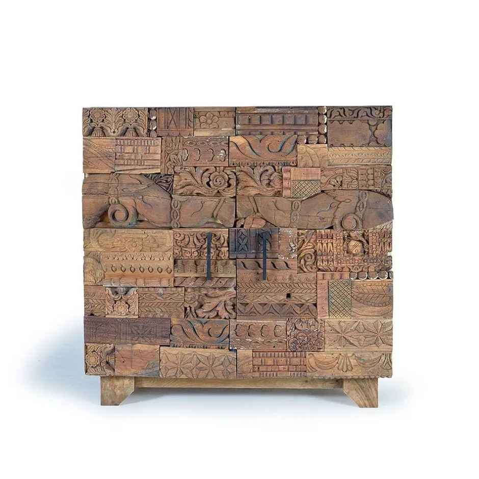 Wohnen Design Türen-Kommode aus Mangoholz rustikal - Lacid