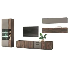 Design TV Anbauwand Möbelset - Mundo (vierteilig)^Wohnen New