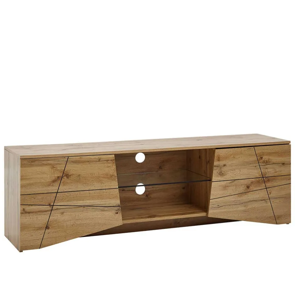 Wohnen Design TV Board in Eiche Optik - Senba