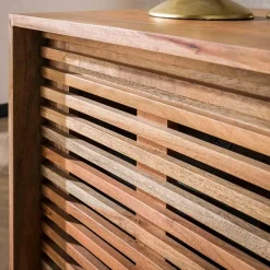 Design TV Board mit Lamellen Schiebetüren - Janana^Wohnen Discount