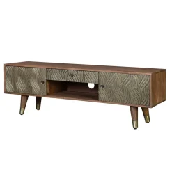 Wohnen Design TV Kommode aus Mangoholz und Metall - Filurina