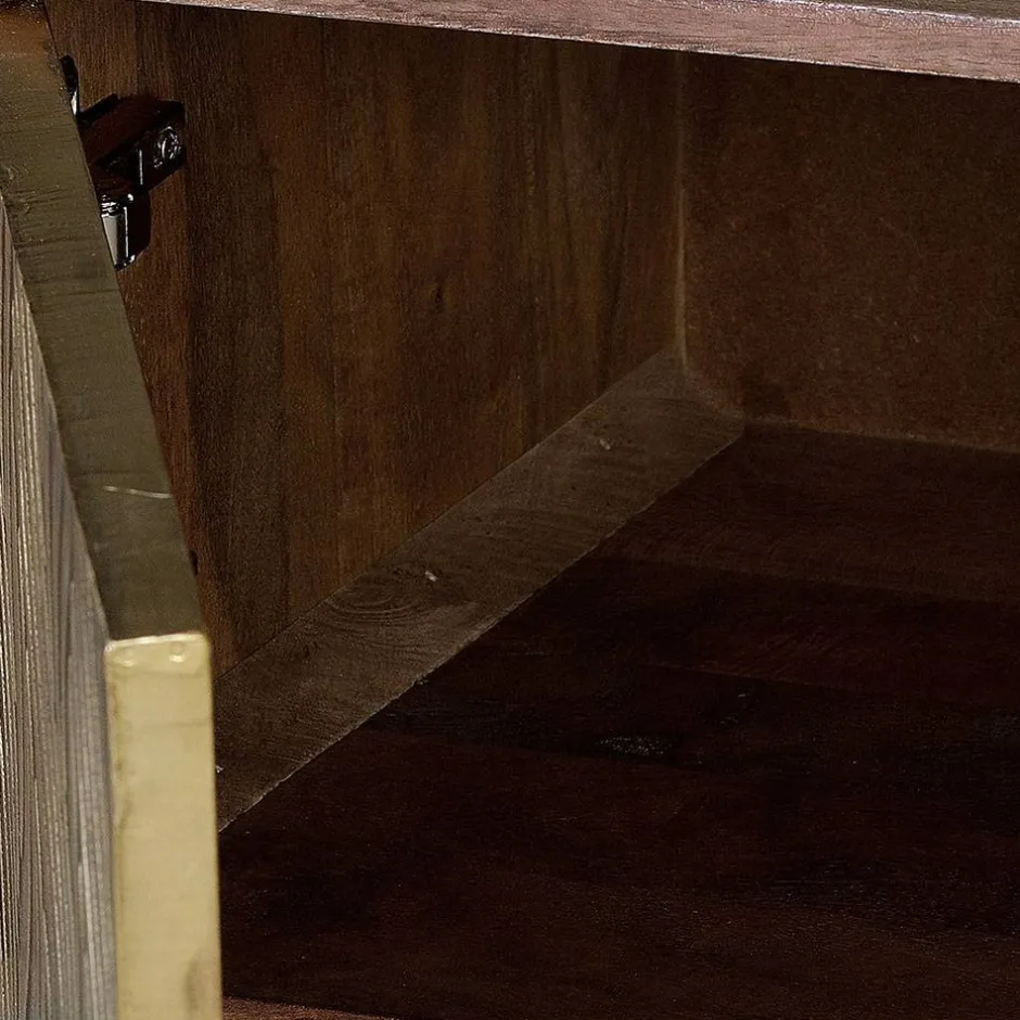 Wohnen Design TV Kommode aus Mangoholz und Metall - Filurina