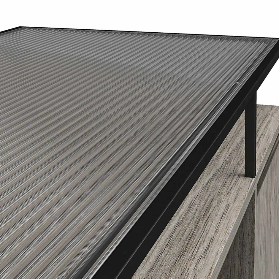 Wohnen Design TV Kommode in Eiche Grau - Midland